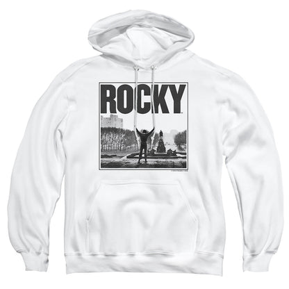 Rocky Top Of The Stairs Mens Hoodie White Officially Licensed