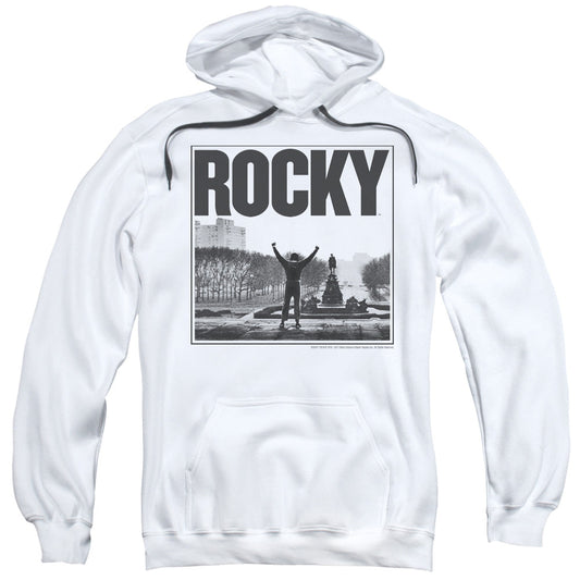 Rocky Top Of The Stairs Mens Hoodie White Officially Licensed