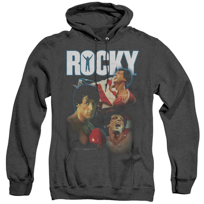 Rocky I Did It Mens Heather Hoodie Black Officially Licensed