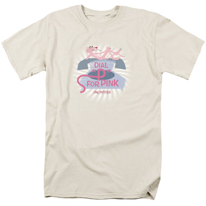 Pink Panther Dial P For Pink Mens T Shirt Cream Officially Licensed