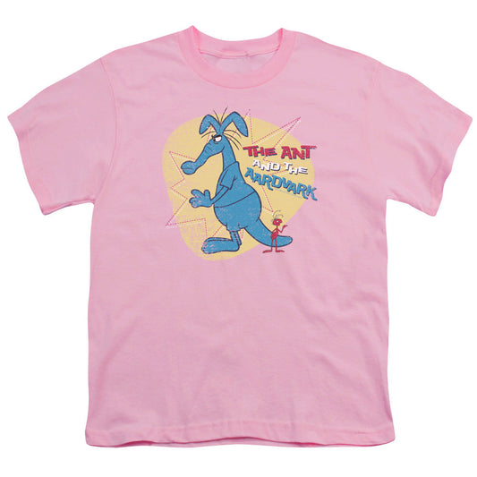 Pink Panther Ant And Aardvark Kids Youth T Shirt Pink Officially Licensed