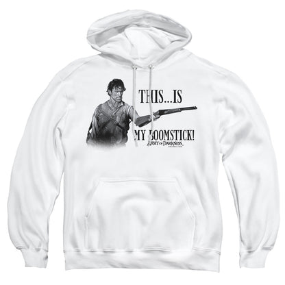 Army Of Darkness Boomstick! Mens Hoodie White Officially Licensed