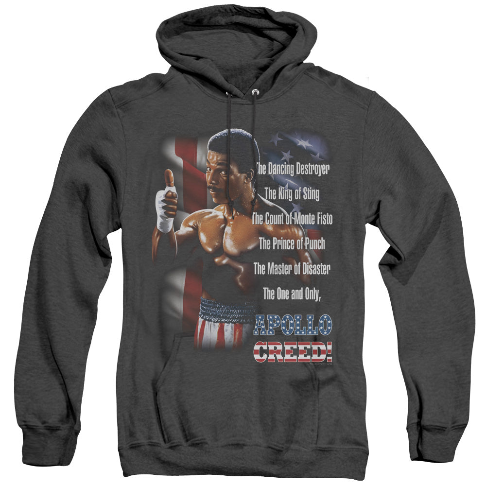 Rocky Ii The One And Only Mens Heather Hoodie Black Officially Licensed