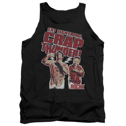 Rocky Eat Lightning Mens Tank Top Shirt Black Officially Licensed
