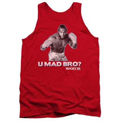 Rocky Iii U Mad Bro Mens Tank Top Shirt Red Officially Licensed