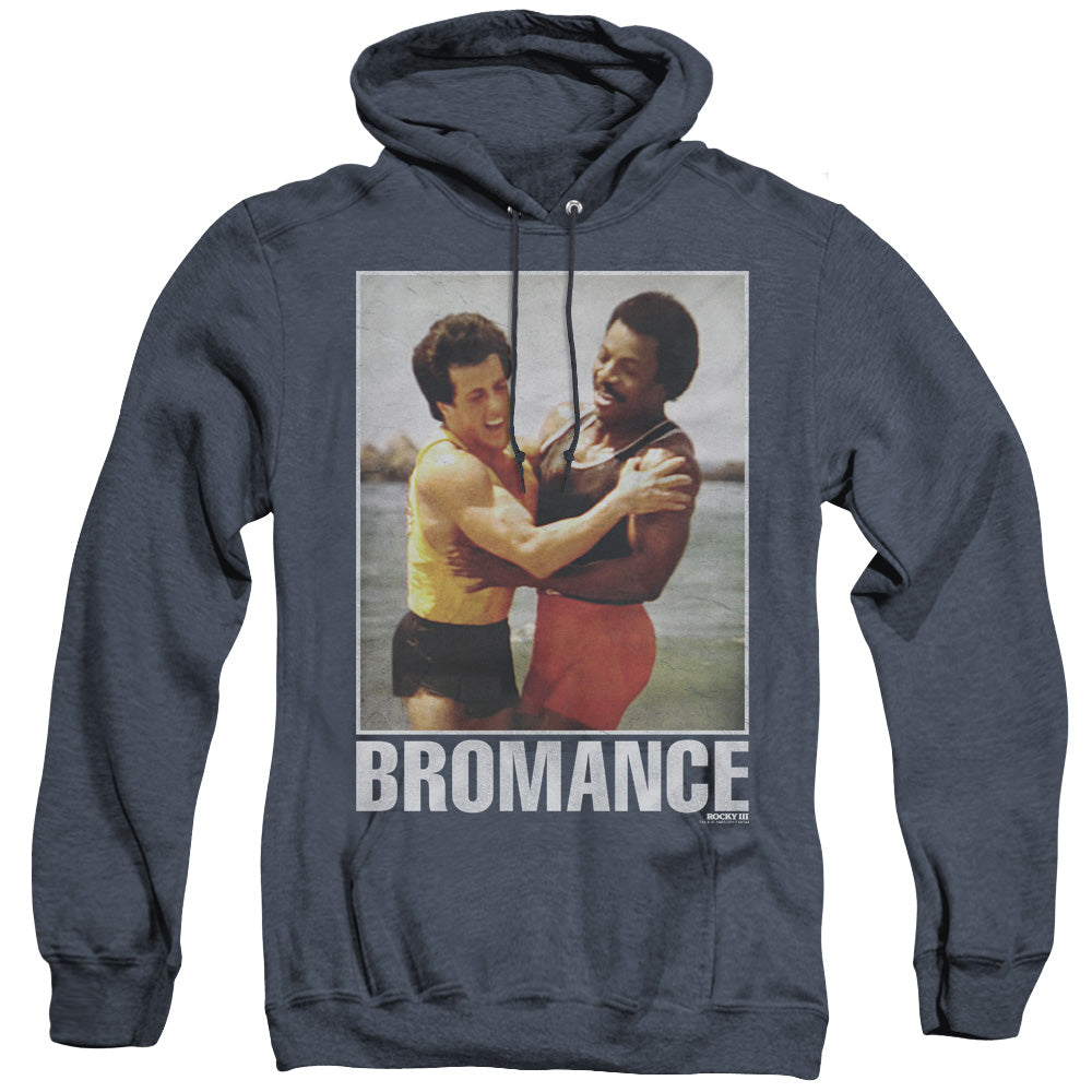Rocky Bromance Mens Heather Hoodie Navy Officially Licensed