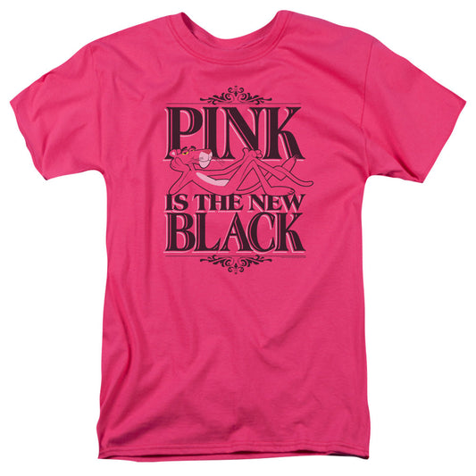 Pink Panther The New Black Mens T Shirt Hot Pink Officially Licensed