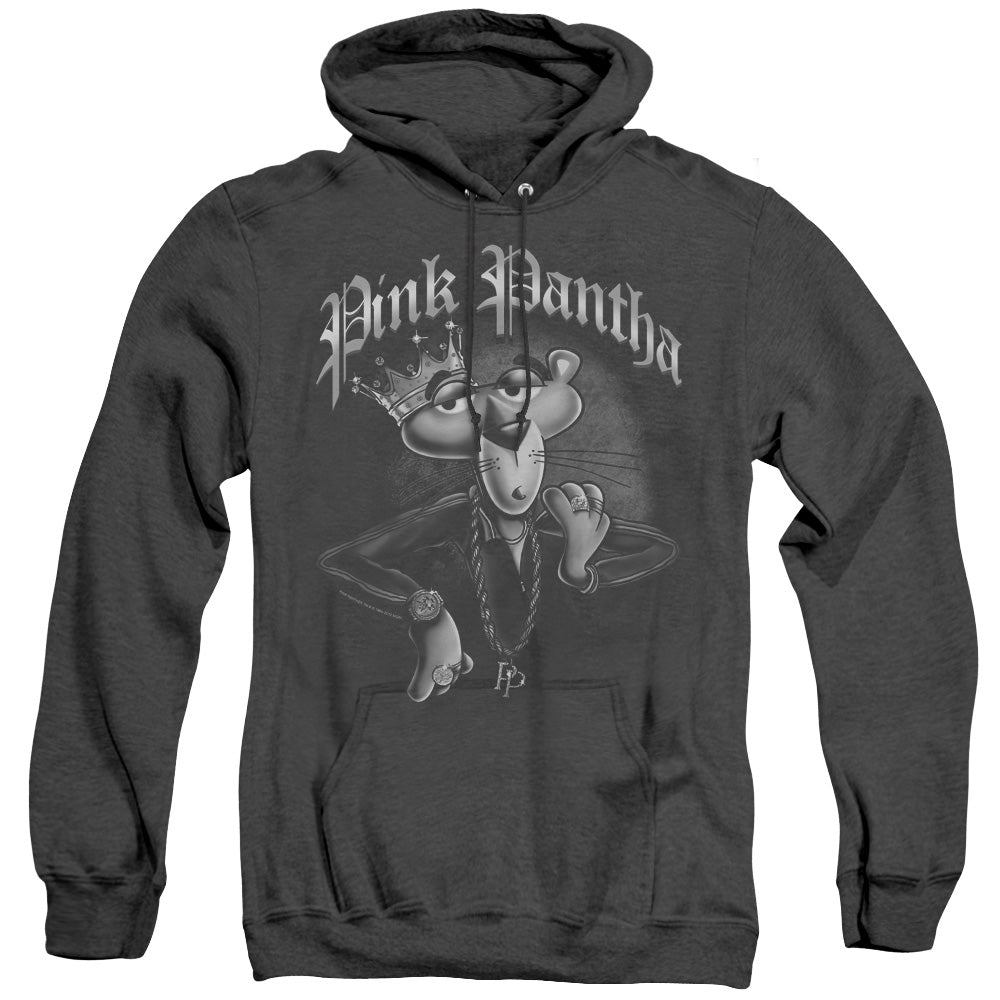 Pink Panther Pink Pantha Mens Heather Hoodie Black Officially Licensed
