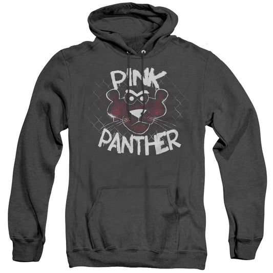 Pink Panther Spray Panther Mens Heather Hoodie Black Officially Licensed