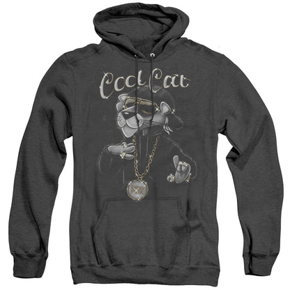 Pink Panther Cool Cat Mens Heather Hoodie Black Officially Licensed