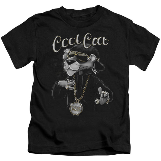 Pink Panther Cool Cat Juvenile Kids Youth T Shirt Black Officially Licensed