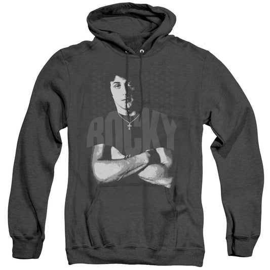 Rocky Shirt Mens Heather Hoodie Black Officially Licensed