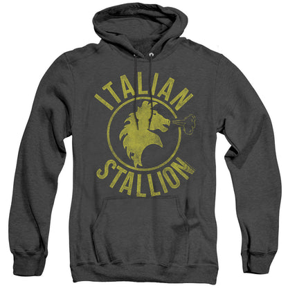 Rocky Italian Stallion Horse Mens Heather Hoodie Black Officially Licensed