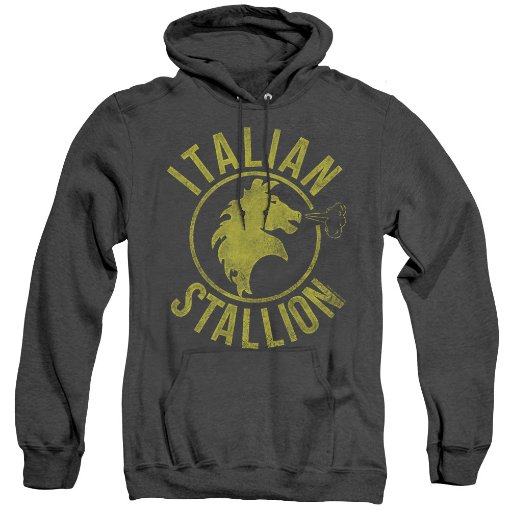 Rocky Italian Stallion Horse Mens Heather Hoodie Black Officially Licensed