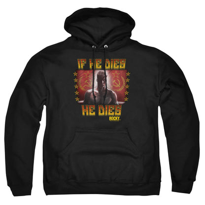 Rocky Iv Condolences Mens Hoodie Black Officially Licensed