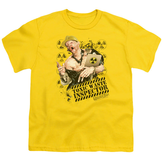 Robocop Toxic Waste Inspector Kids Youth T Shirt Yellow Officially Licensed