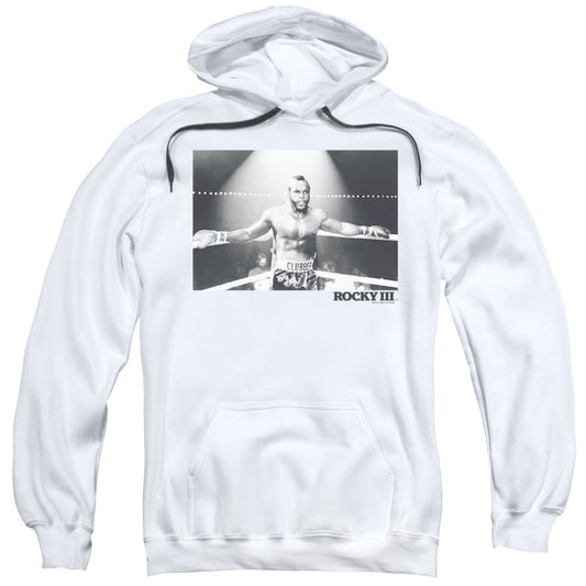 Rocky Iii Clubber Square Mens Hoodie White Officially Licensed