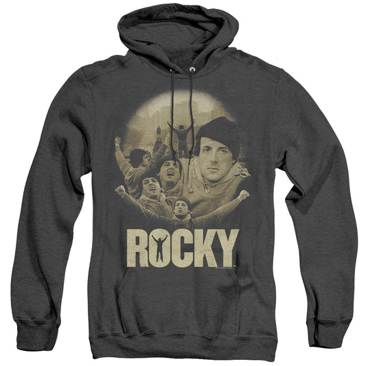 Rocky Feeling Strong Mens Heather Hoodie Black Officially Licensed