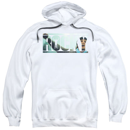 Rocky Cutout Logo Mens Hoodie White Officially Licensed