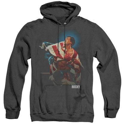 Rocky Victory Mens Heather Hoodie Black Officially Licensed