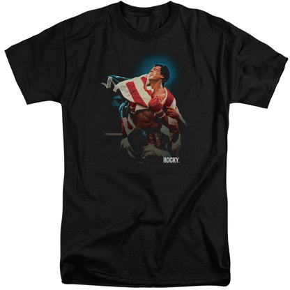 Rocky Victory Mens Tall T Shirt Black Officially Licensed