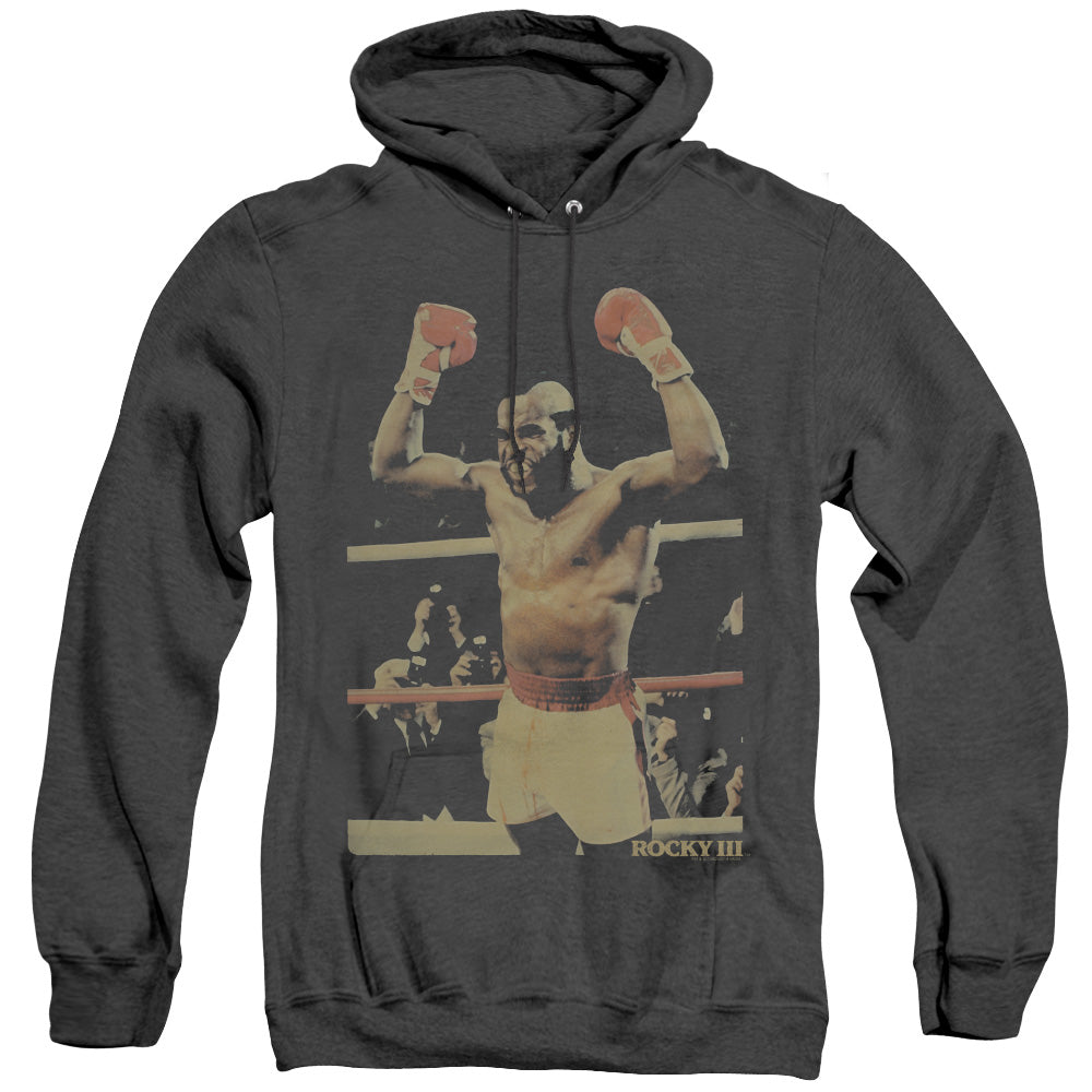 Rocky Iii Clubber Mens Heather Hoodie Black Officially Licensed