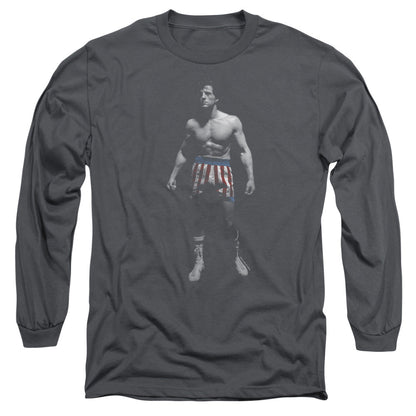 Rocky Stand Alone Mens Long Sleeve Shirt Charcoal Officially Licensed Officially Licensed