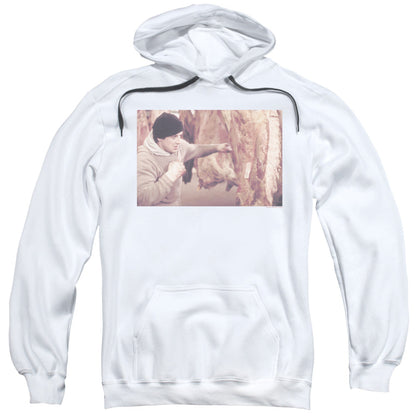 Rocky Meat Locker Mens Hoodie White Officially Licensed
