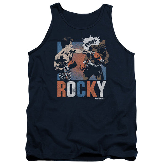 Rocky Rocky Pow Mens Tank Top Shirt Navy Officially Licensed