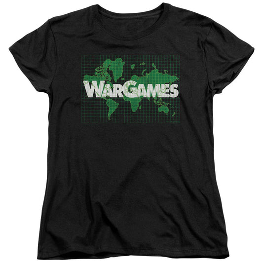 WarGames Game Board Womens T Shirt Black Officially Licensed