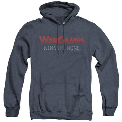 Wargames No Winners Mens Heather Hoodie Navy Officially Licensed