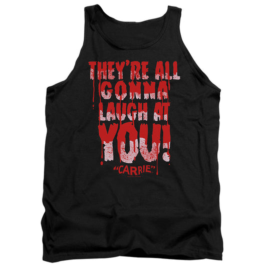 Carrie Laugh At You Mens Tank Top Shirt Black Officially Licensed