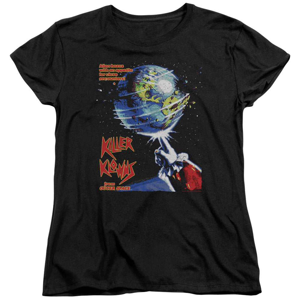 Killer Klowns From Outer Space Invaders Womens T Shirt Black Officially Licensed