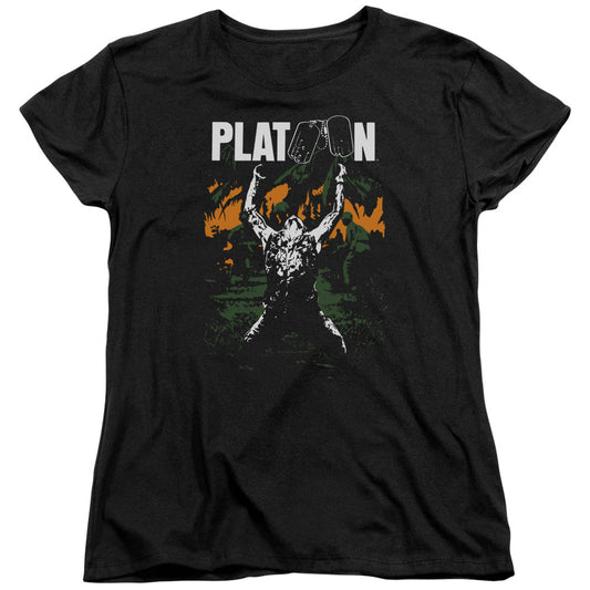 Platoon Graphic Womens T Shirt Black Officially Licensed