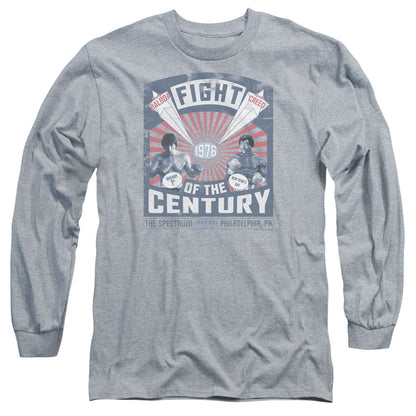 Rocky Balboa Creed Fight Poster Mens Long Sleeve Shirt Athletic Heather Officially Licensed Officially Licensed