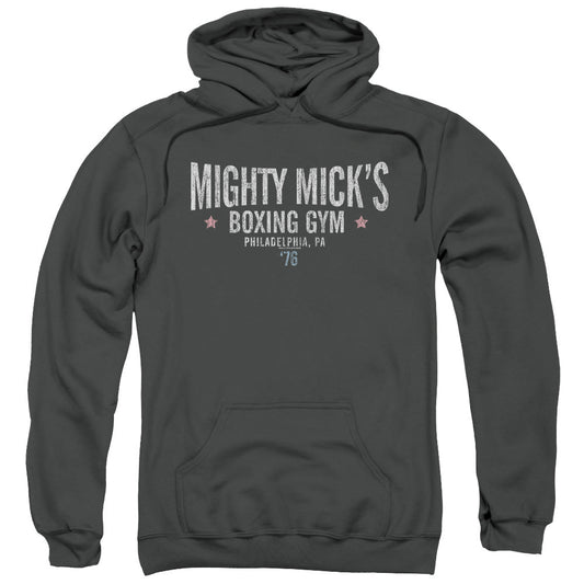 Rocky Mighty Micks Boxing Gym Mens Hoodie Charcoal Officially Licensed