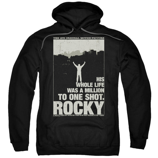Rocky Silhouette Mens Hoodie Black Officially Licensed