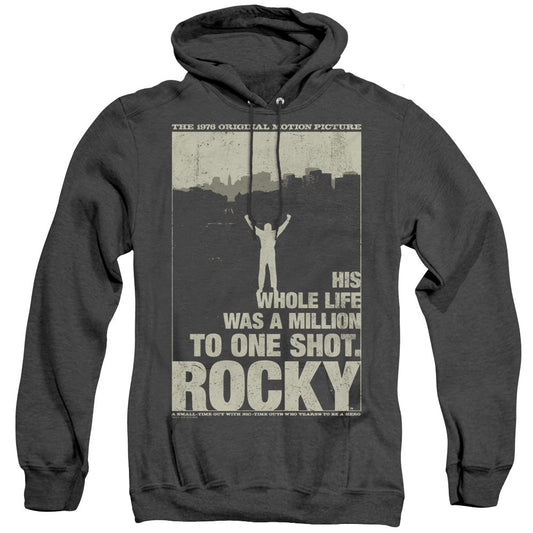 Rocky Silhouette Heather Mens Hoodie Black Officially Licensed