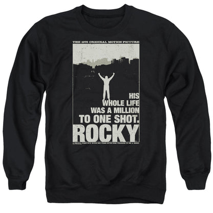 Rocky Silhouette Mens Crewneck Sweatshirt Black Officially Licensed