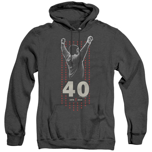 Rocky Stars Heather Mens Hoodie Black Officially Licensed