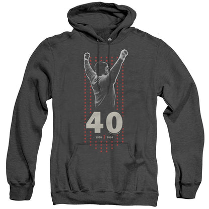 Rocky Stars Mens Heather Hoodie Black Officially Licensed