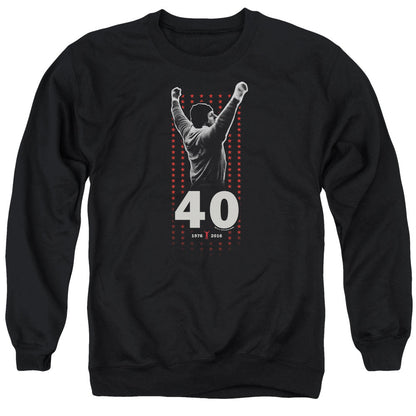 Rocky Stars Mens Crewneck Sweatshirt Black Officially Licensed