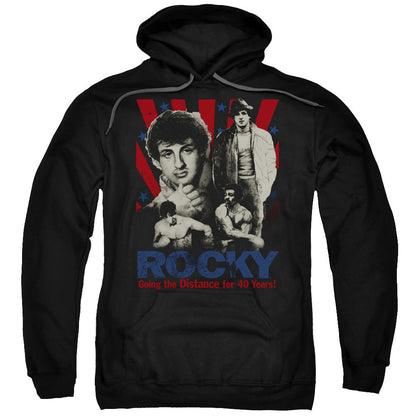 Rocky Going The Distance Mens Hoodie Black Officially Licensed