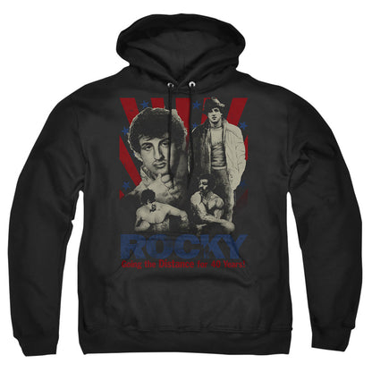 Rocky Going The Distance Mens Hoodie Black Officially Licensed