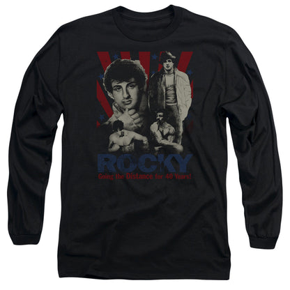 Rocky Going The Distance Mens Long Sleeve Shirt Black Officially Licensed Officially Licensed