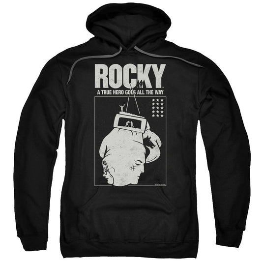Rocky The Hero Mens Hoodie Black Officially Licensed