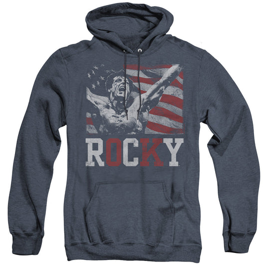 Rocky Flag Champion Heather Mens Hoodie Navy Blue Officially Licensed