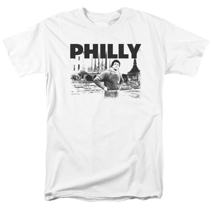 Rocky Philly Mens T Shirt White Officially Licensed