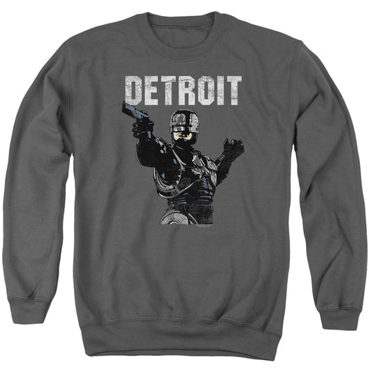 Robocop Detroit Mens Crewneck Sweatshirt Charcoal Officially Licensed