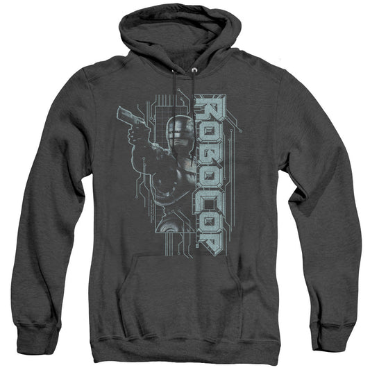 Robocop Murphy Split Heather Mens Hoodie Black Officially Licensed